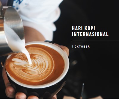 Hari Kopi Internasional brown modern-simple