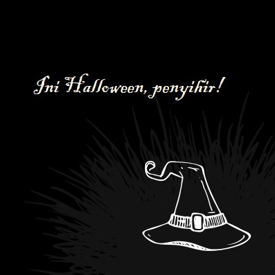 Ini Halloween black whimsical-line