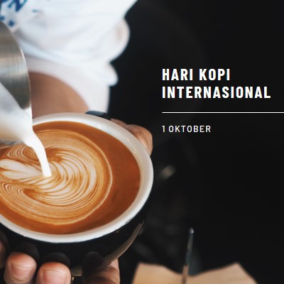 Hari Kopi Internasional brown modern-simple