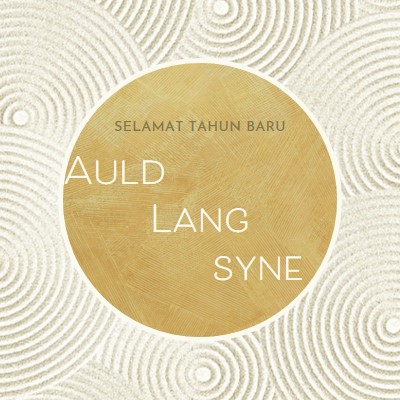 Selamat tahun baru (auld lang syne) white modern-simple