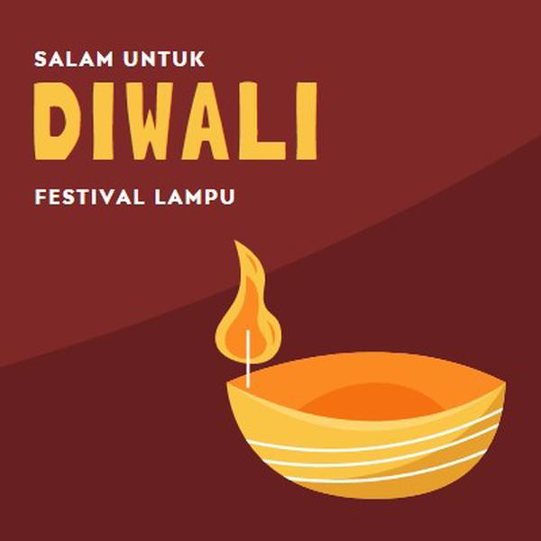 Salam untuk Diwali red whimsical-color-block