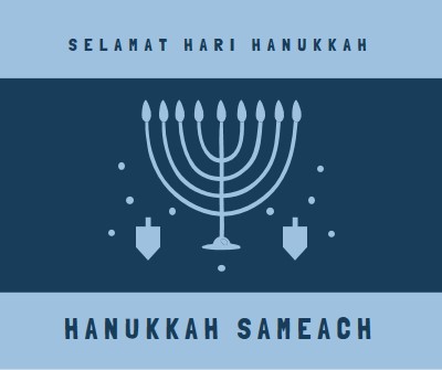 Berkat Hanukkah blue modern-simple