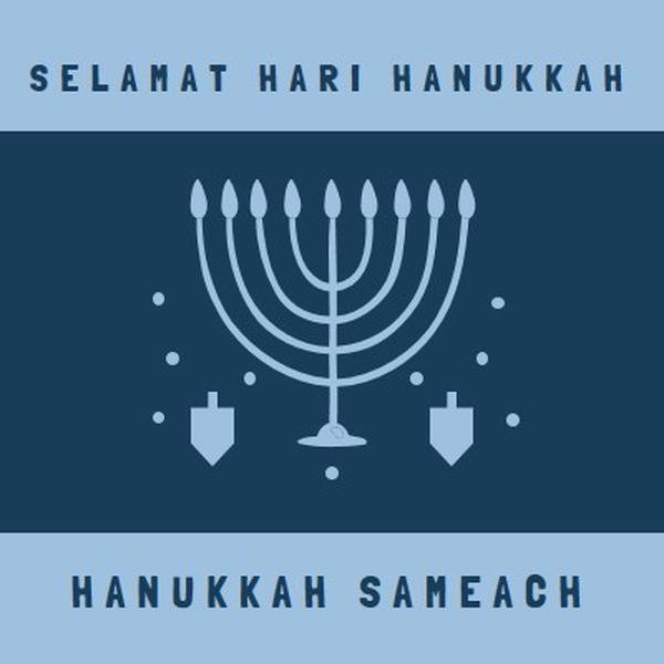 Berkat Hanukkah blue modern-simple