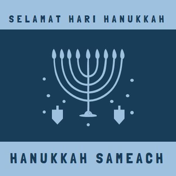 Berkat Hanukkah blue modern-simple