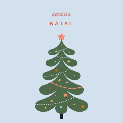 O pohon Natal green whimsical-color-block