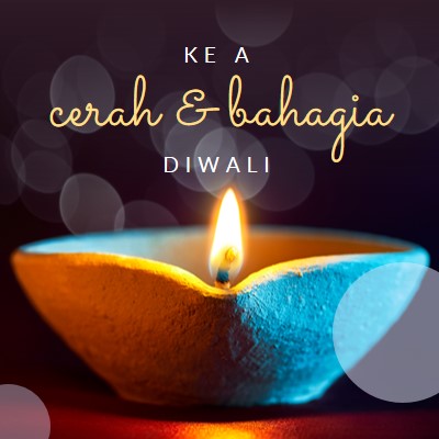 Untuk & cerah bahagia Diwali black modern-simple