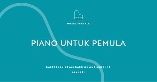 Kelas piano blue modern-simple