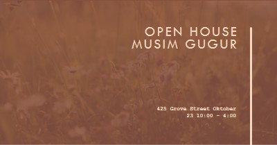 Open house musim gugur brown modern-simple