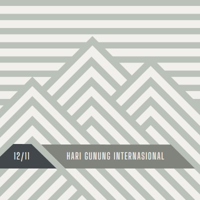 Hari Gunung Internasional gray modern-geometric-&-linear