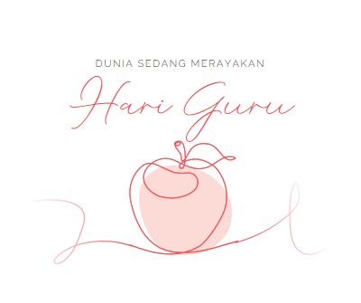 Hari Guru red whimsical-line