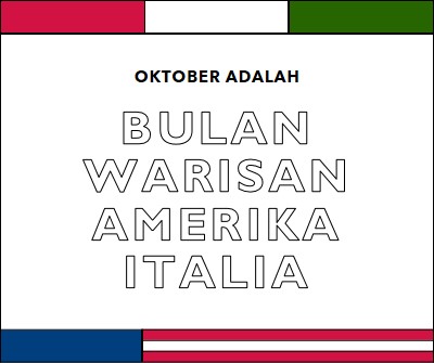 Bulan warisan Amerika Italia white vintage-retro