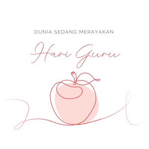 Hari Guru red whimsical-line