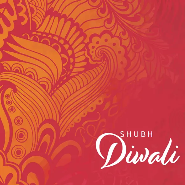 Diwali yang paling bahagia red modern-bold
