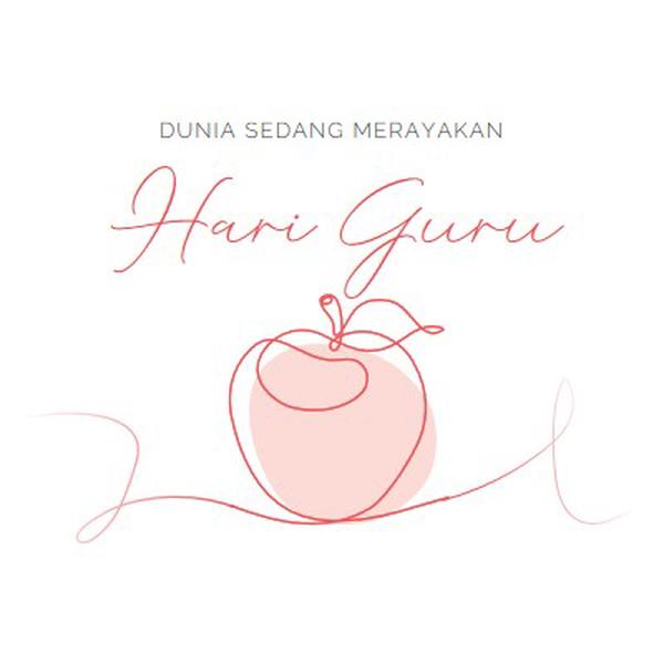 Hari Guru red whimsical-line