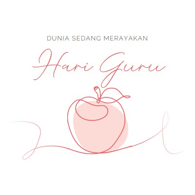 Hari Guru red whimsical-line