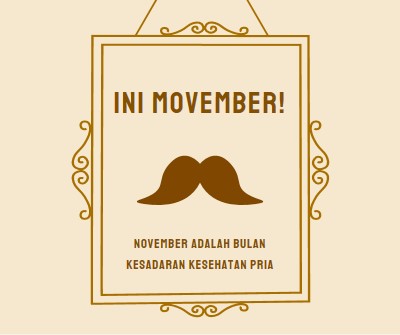 Kumis untuk November brown vintage-retro