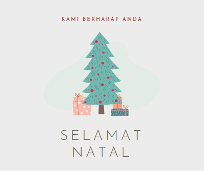 Mengucapkan selamat Natal pink whimsical-color-block