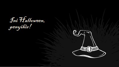 Ini Halloween black whimsical-line