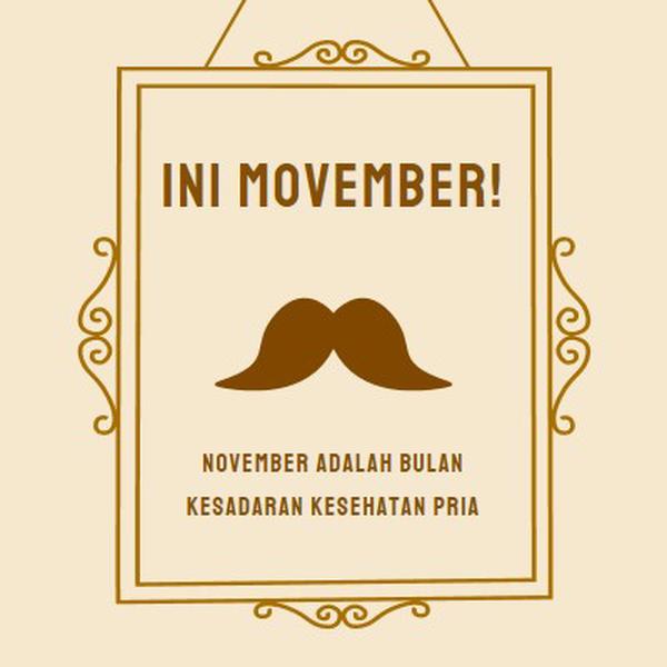 Kumis untuk November brown vintage-retro