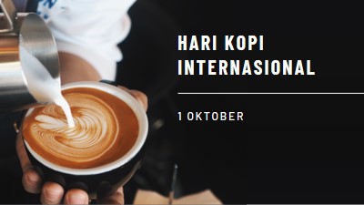 Hari Kopi Internasional brown modern-simple