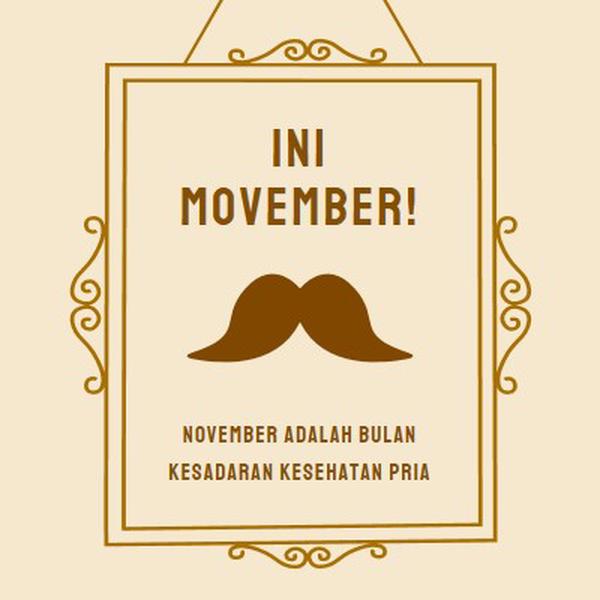 Kumis untuk November brown vintage-retro