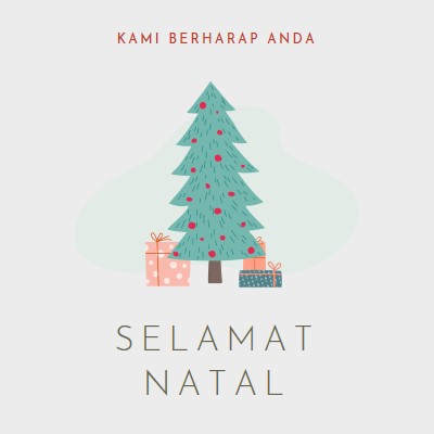 Mengucapkan selamat Natal pink whimsical-color-block