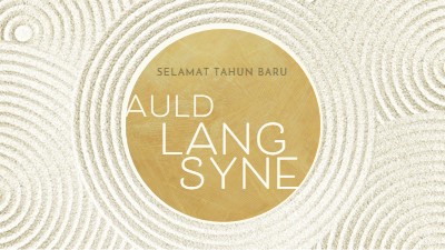 Selamat tahun baru (auld lang syne) white modern-simple