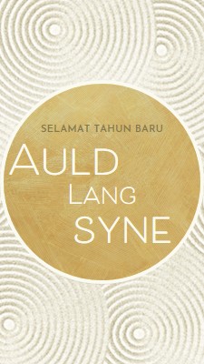 Selamat tahun baru (auld lang syne) white modern-simple