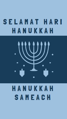 Berkat Hanukkah blue modern-simple