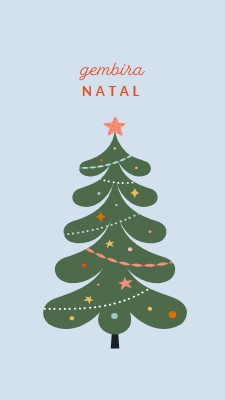 O pohon Natal green whimsical-color-block