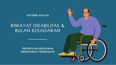 Riwayat Disabilitas & Bulan Kesadaran blue modern-color-block