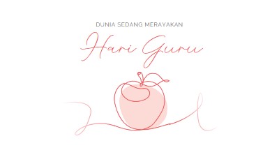 Hari Guru red whimsical-line