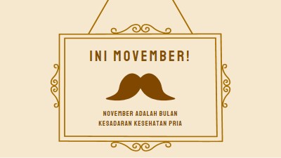 Kumis untuk November brown vintage-retro