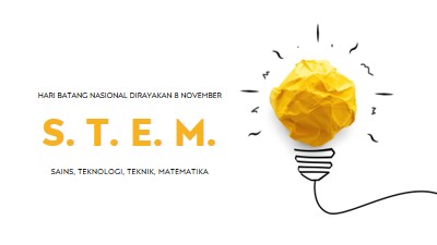 Sains, teknologi, teknik, matematika yellow modern-simple