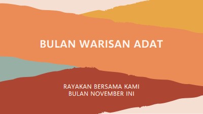 Sebulan untuk menghormati warisan adat orange organic-simple