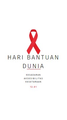 Meningkatkan kesadaran AIDS white modern-simple