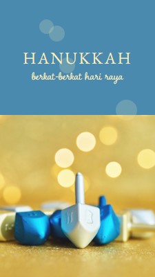 Semoga Hanukkah bahagia yellow modern-simple