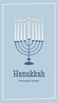 8 hari di Hanukkah blue organic-simple