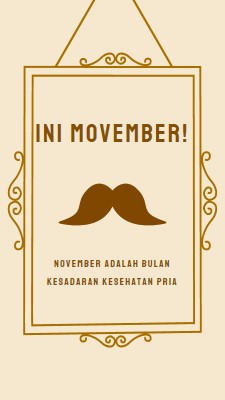 Kumis untuk November brown vintage-retro