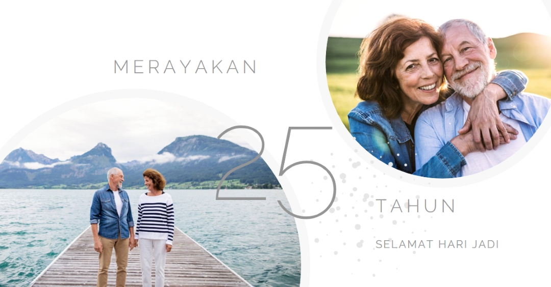 Perayaan perak white modern-simple