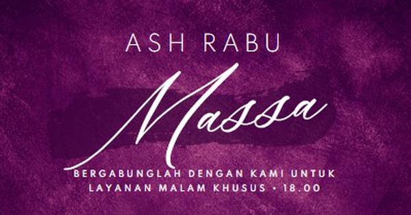 Misa Rabu Abu purple modern-simple