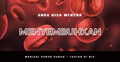 Menjadi donor darah red modern-simple