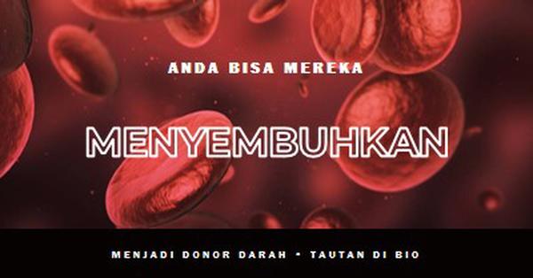 Menjadi donor darah red modern-simple