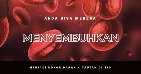 Menjadi donor darah red modern-simple
