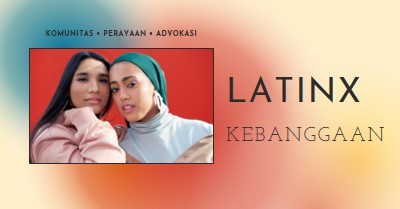 Merayakan komunitas Latin red modern-bold