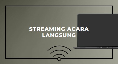 Streaming acara langsung gray modern-bold