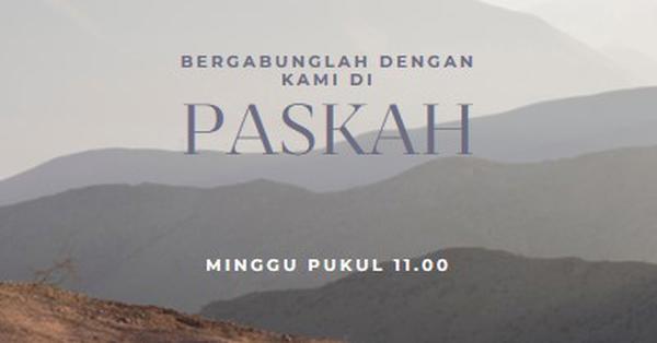 Bergabunglah dengan kami hari Minggu Timur gray modern-simple