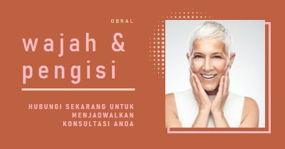 Penjualan wajah dan pengisi orange modern-geometric-&-linear