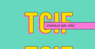 Syukurlah ini hari Jumat yellow modern-bold