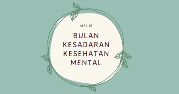 Menghormati kesadaran kesehatan mental green organic-simple